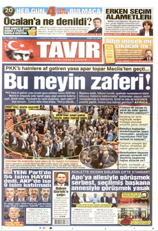 TAVIR GAZETESİ 12 Ağustos 2026 gazete manşeti