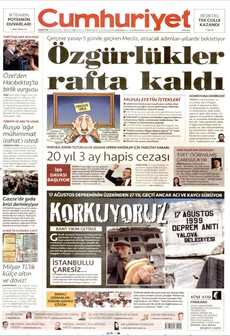 CUMHURİYET 17 Ağustos 2026 gazete manşeti
