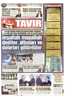 TAVIR GAZETESİ 17 Ağustos 2026 gazete manşeti