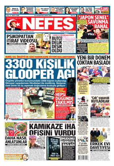 NEFES 18 Ağustos 2026 gazete manşeti