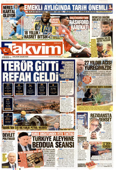 TAKVİM 18 Ağustos 2026 gazete manşeti