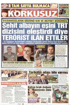 KORKUSUZ 18 Ağustos 2026 gazete manşeti