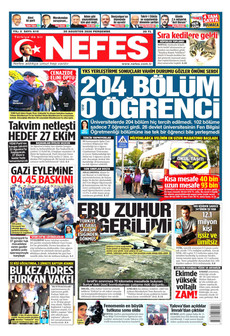 NEFES 20 Ağustos 2026 gazete manşeti