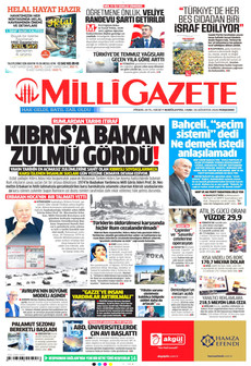 MİLLİ GAZETE 20 Ağustos 2026 gazete manşeti