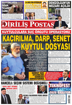 DİRİLİŞ POSTASI 20 Ağustos 2026 gazete manşeti