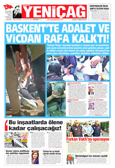 YENİÇAĞ 20 Ağustos 2026 gazete manşeti
