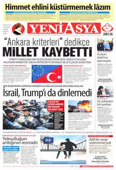 YENİ ASYA 20 Ağustos 2026 gazete manşeti