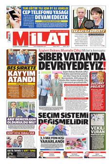 MİLAT 20 Ağustos 2026 gazete manşeti