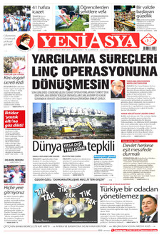 YENİ ASYA 22 Ağustos 2026 gazete manşeti