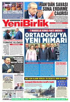 YENİBİRLİK 22 Ağustos 2026 gazete manşeti