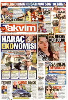 TAKVİM 22 Ağustos 2026 gazete manşeti