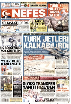 NEFES 23 Ağustos 2026 gazete manşeti