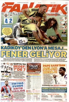 FANATİK 23 Ağustos 2026 gazete manşeti