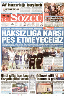 SÖZCÜ 24 Ağustos 2026 gazete manşeti