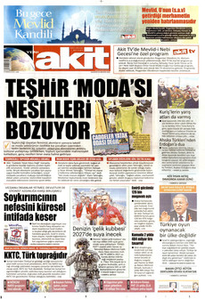 YENİ AKİT 24 Ağustos 2026 gazete manşeti