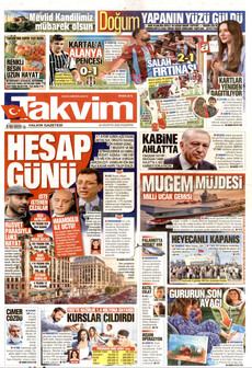 TAKVİM 24 Ağustos 2026 gazete manşeti