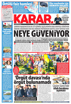 KARAR 25 Ağustos 2026 gazete manşeti