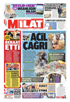 MİLAT 25 Ağustos 2026 gazete manşeti