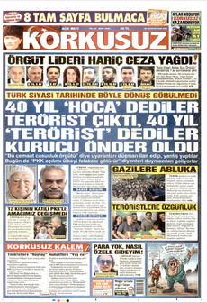KORKUSUZ 25 Ağustos 2026 gazete manşeti
