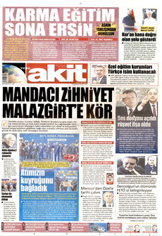 YENİ AKİT 27 Ağustos 2026 Gazete Manşeti Küçük