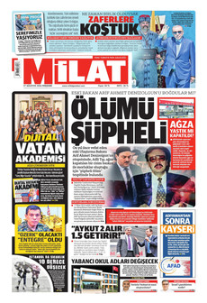 MİLAT 27 Ağustos 2026 Gazete Manşeti Küçük
