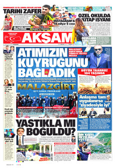 AKŞAM 27 Ağustos 2026 gazete manşeti