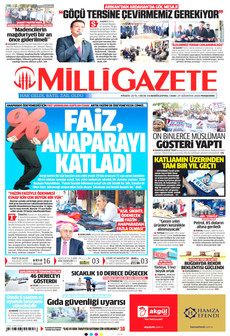 MİLLİ GAZETE 27 Ağustos 2026 gazete manşeti