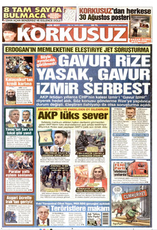 KORKUSUZ 28 Ağustos 2026 Gazete Manşeti Küçük