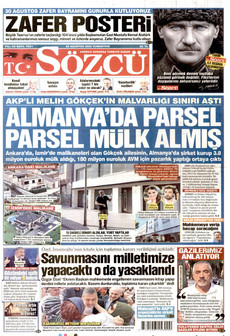 SÖZCÜ 29 Ağustos 2026 gazete manşeti