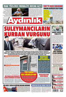 AYDINLIK GAZETESİ 29 Ağustos 2026 gazete manşeti