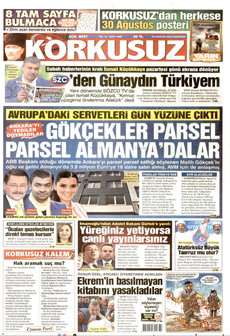 KORKUSUZ 29 Ağustos 2026 gazete manşeti
