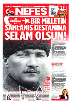 NEFES 30 Ağustos 2026 gazete manşeti