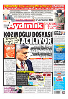AYDINLIK GAZETESİ 30 Ağustos 2026 gazete manşeti