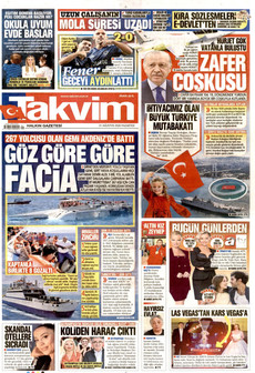 TAKVİM 31 Ağustos 2026 gazete manşeti
