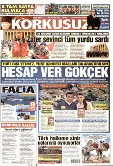 KORKUSUZ 31 Ağustos 2026 gazete manşeti