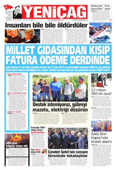 YENİÇAĞ 1 Eylül 2026 Gazete Manşeti Küçük