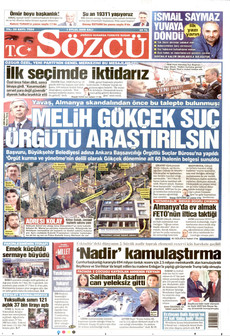 SÖZCÜ 1 Eylül 2026 gazete manşeti