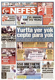 NEFES 2 Eylül 2026 Gazete Manşeti Küçük