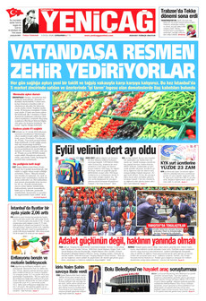 YENİÇAĞ 2 Eylül 2026 gazete manşeti