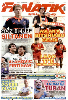 FANATİK 3 Eylül 2026 Gazete Manşeti Küçük