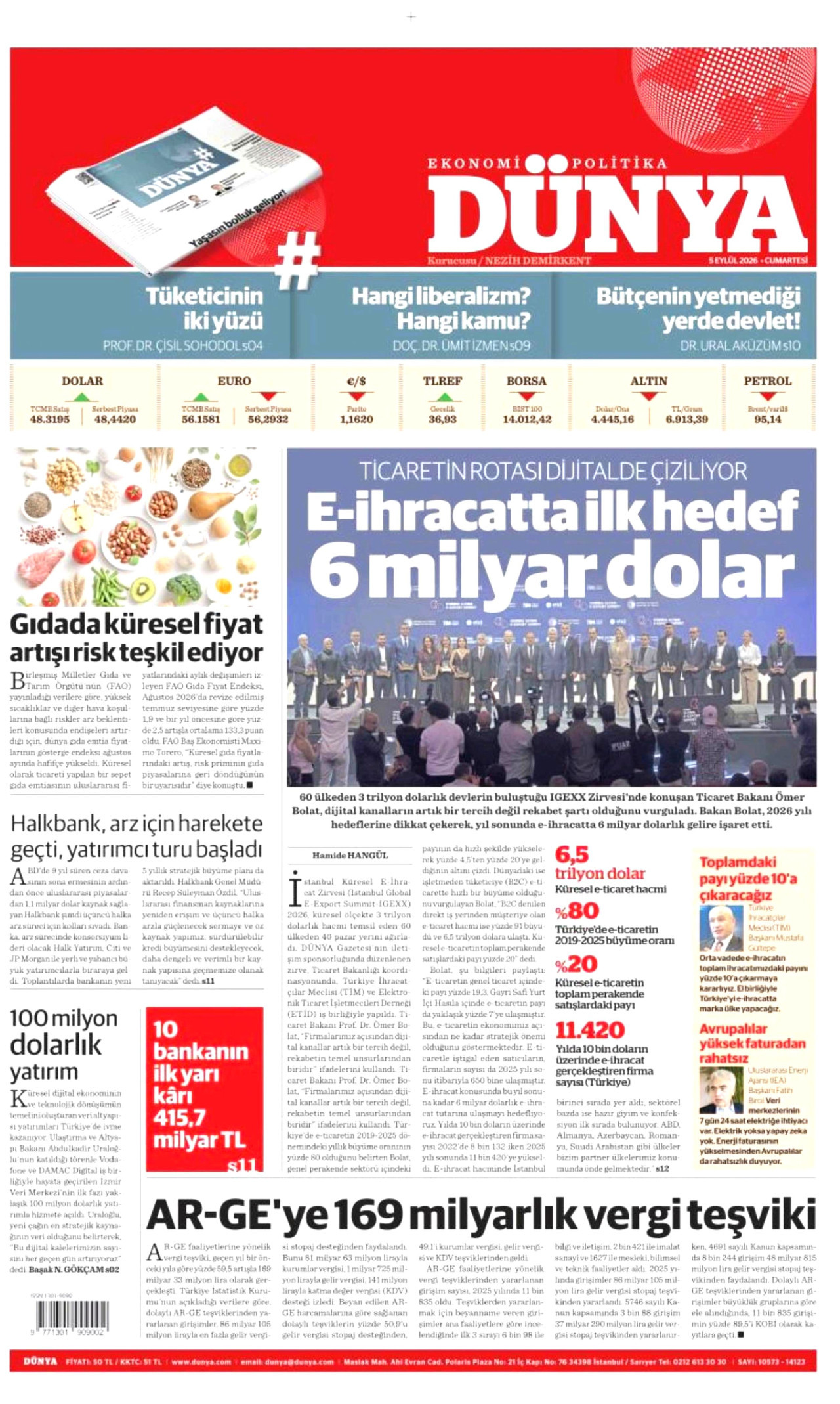 DÜNYA 5 Eylül 2026 Gazete Manşeti Büyük