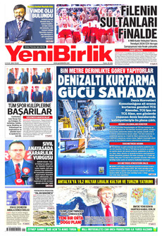 YENİBİRLİK 6 Eylül 2026 gazete manşeti