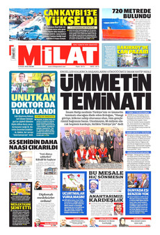 MİLAT 6 Eylül 2026 gazete manşeti