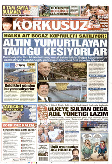 KORKUSUZ 6 Eylül 2026 gazete manşeti
