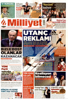 MİLLİYET 8 Eylül 2026 gazete manşeti