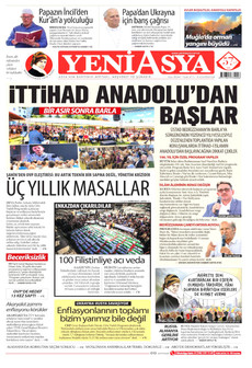 YENİ ASYA 8 Eylül 2026 gazete manşeti