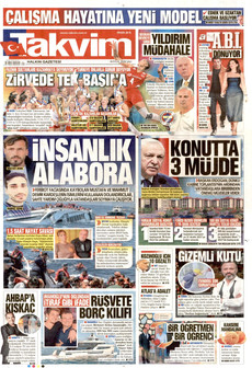 TAKVİM 8 Eylül 2026 gazete manşeti