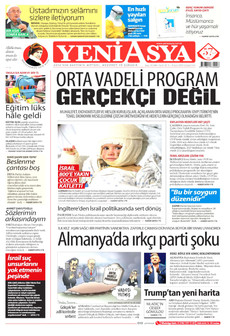 YENİ ASYA 9 Eylül 2026 Gazete Manşeti Küçük