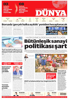 DÜNYA 9 Eylül 2026 gazete manşeti