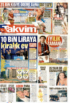 TAKVİM 11 Eylül 2026 gazete manşeti
